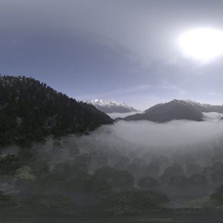 Noon Mountain Forest HDRI Sky