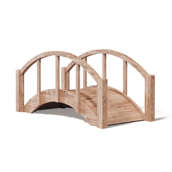 Small Wooden Bridge 3D Model