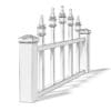 White Wooden Fence 3D Model (10817) - Image 4