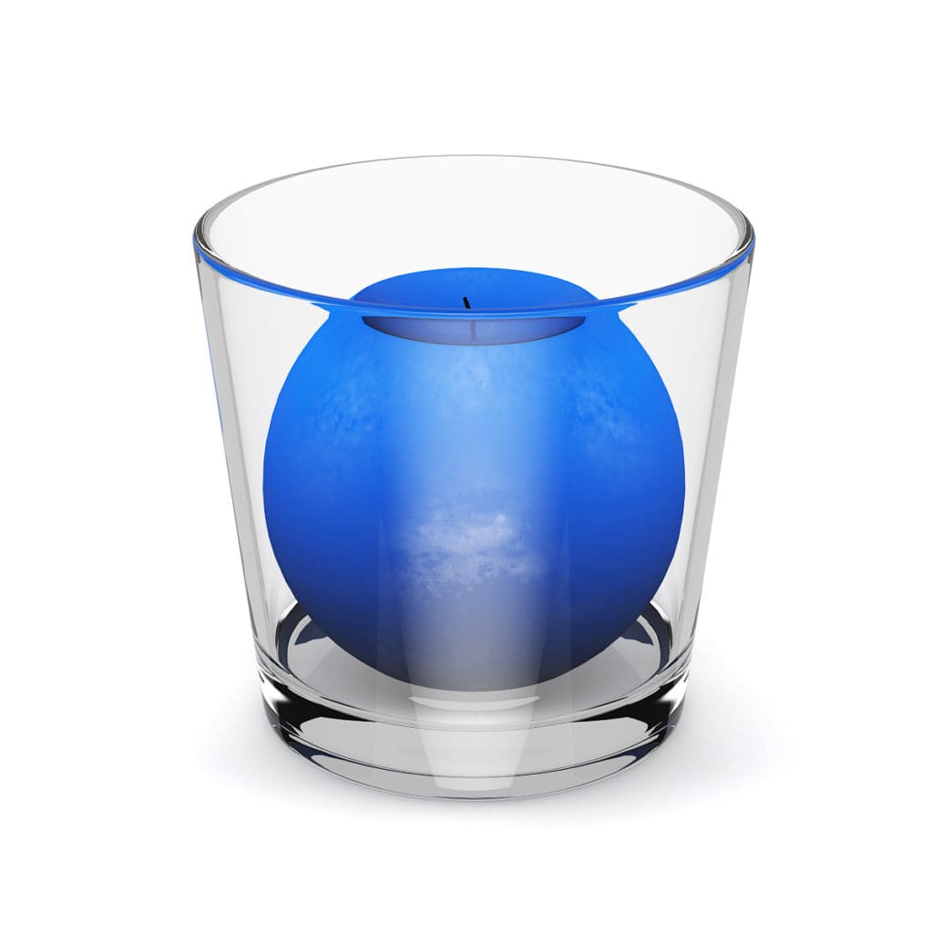 Blue Candle in Glass