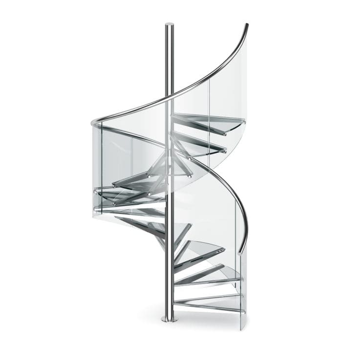 Glass Spiral Stairs