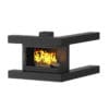Wall Fireplace with Corner Shelves - Image 3