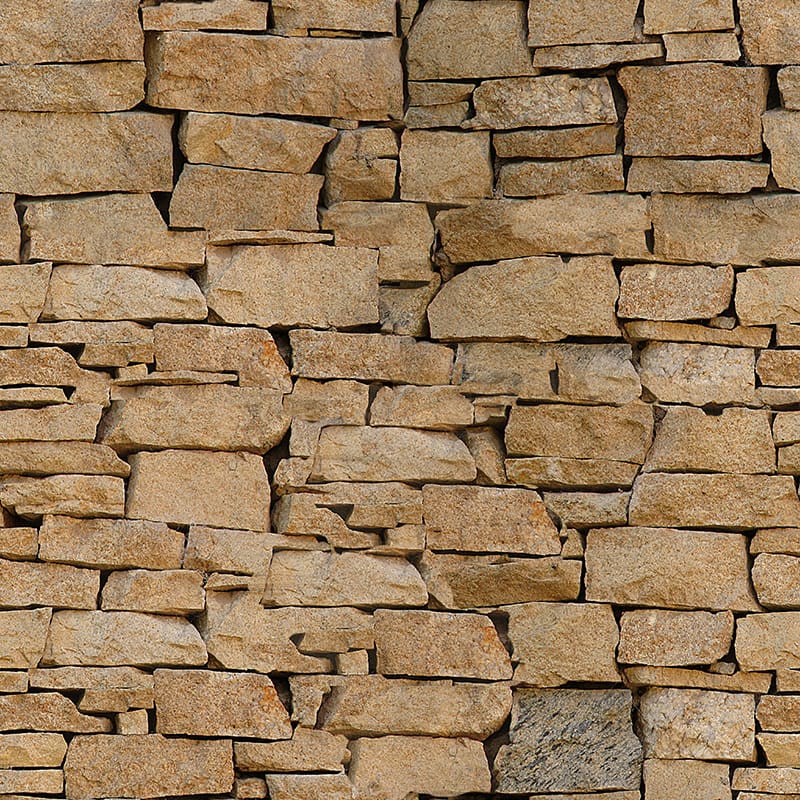 Orange Stone Brick Wall PBR Texture