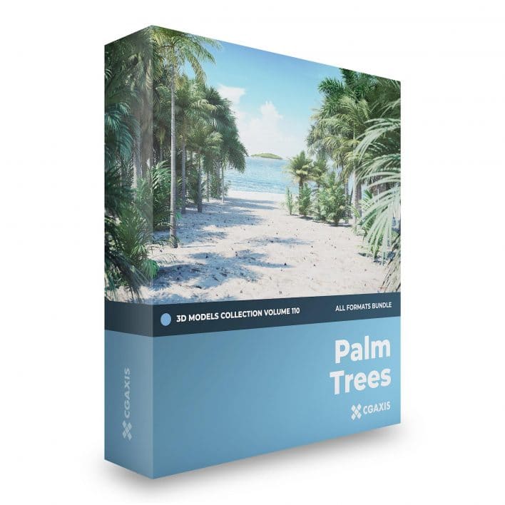 palm trees 3d models collection