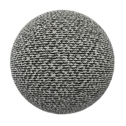 Black and White Fabric PBR Texture