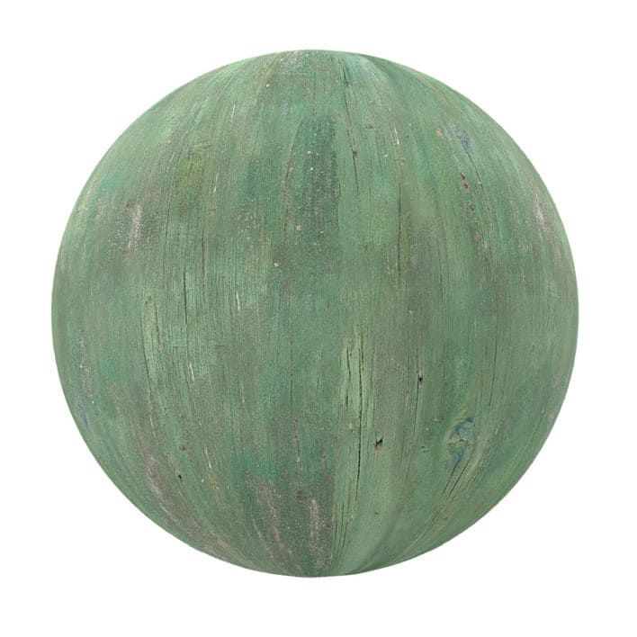 Green Painted Wood PBR Texture
