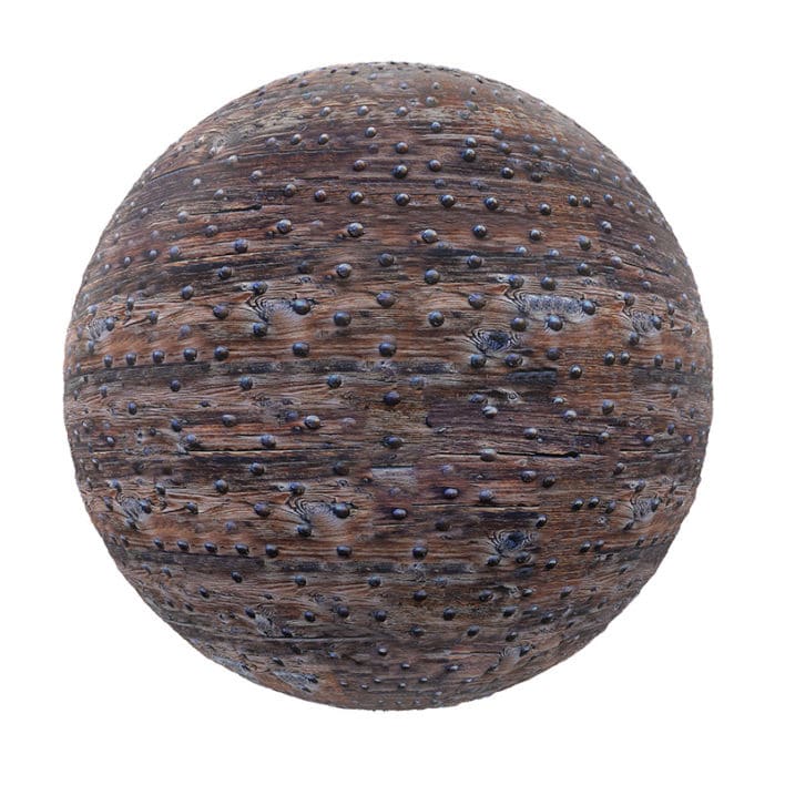 Old Studded Wood PBR Texture