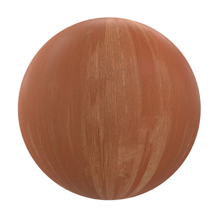 Orange Painted Wood PBR Texture