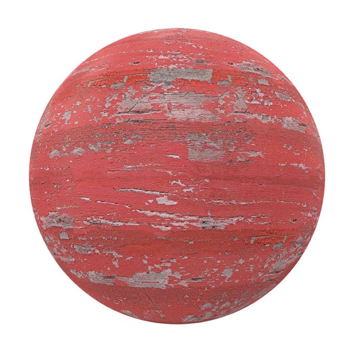 Red Painted Wood PBR Texture