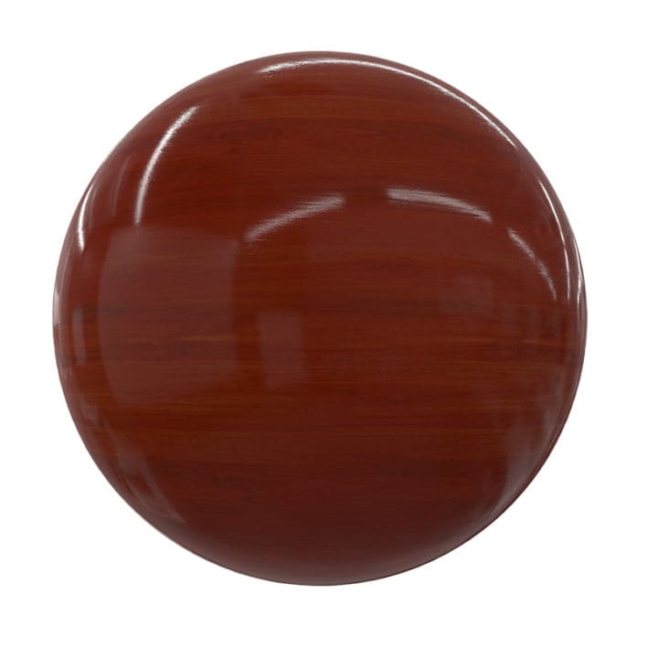 Red Shiny Wood PBR Texture