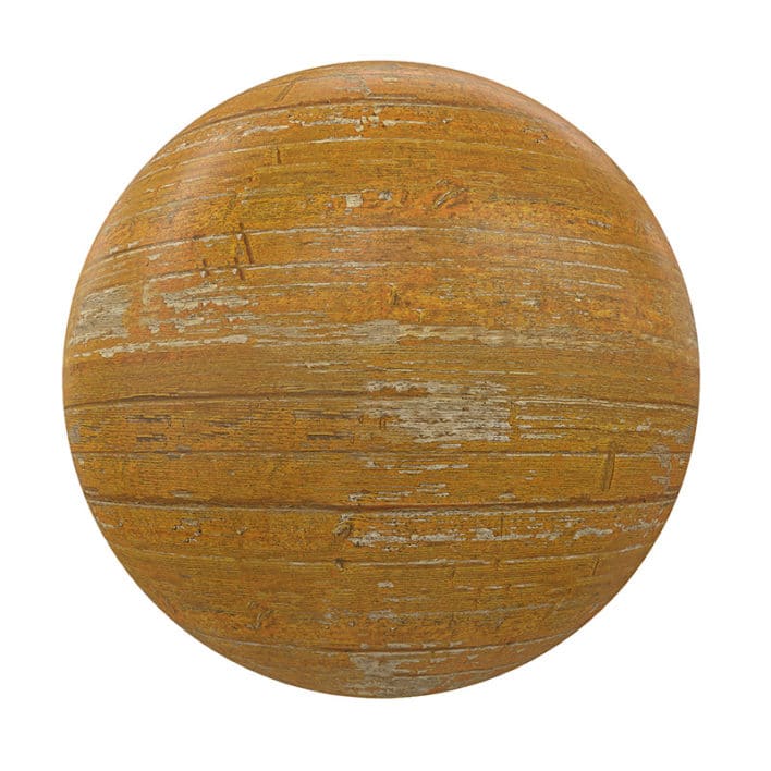 Yellow Painted Wood PBR Texture
