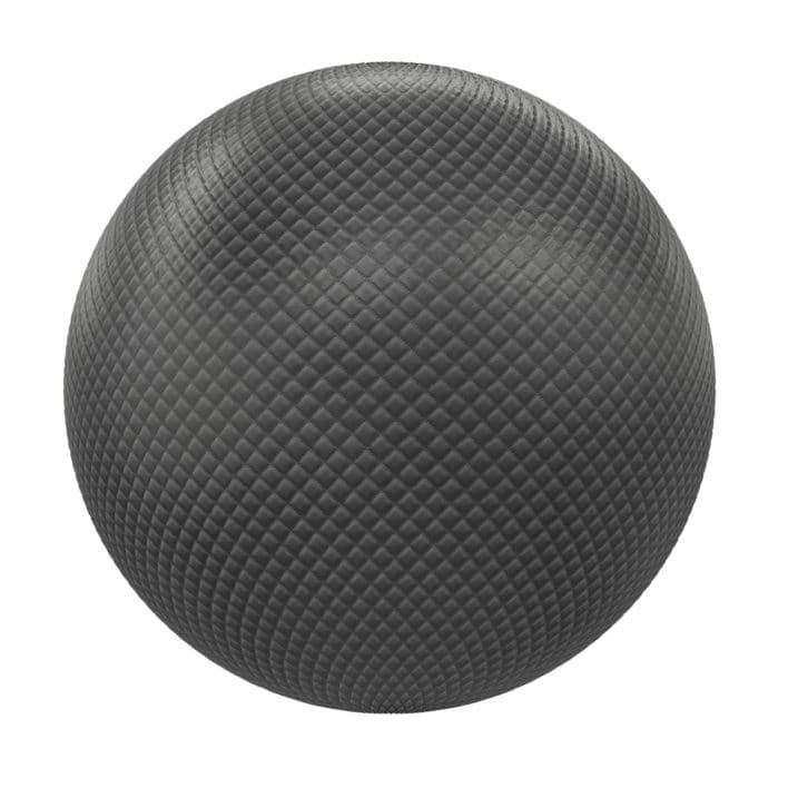Black Quilted Leather PBR Texture