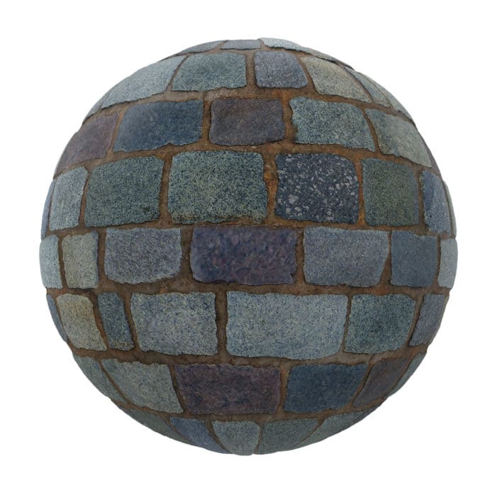 Blue Stone Pavement PBR Texture