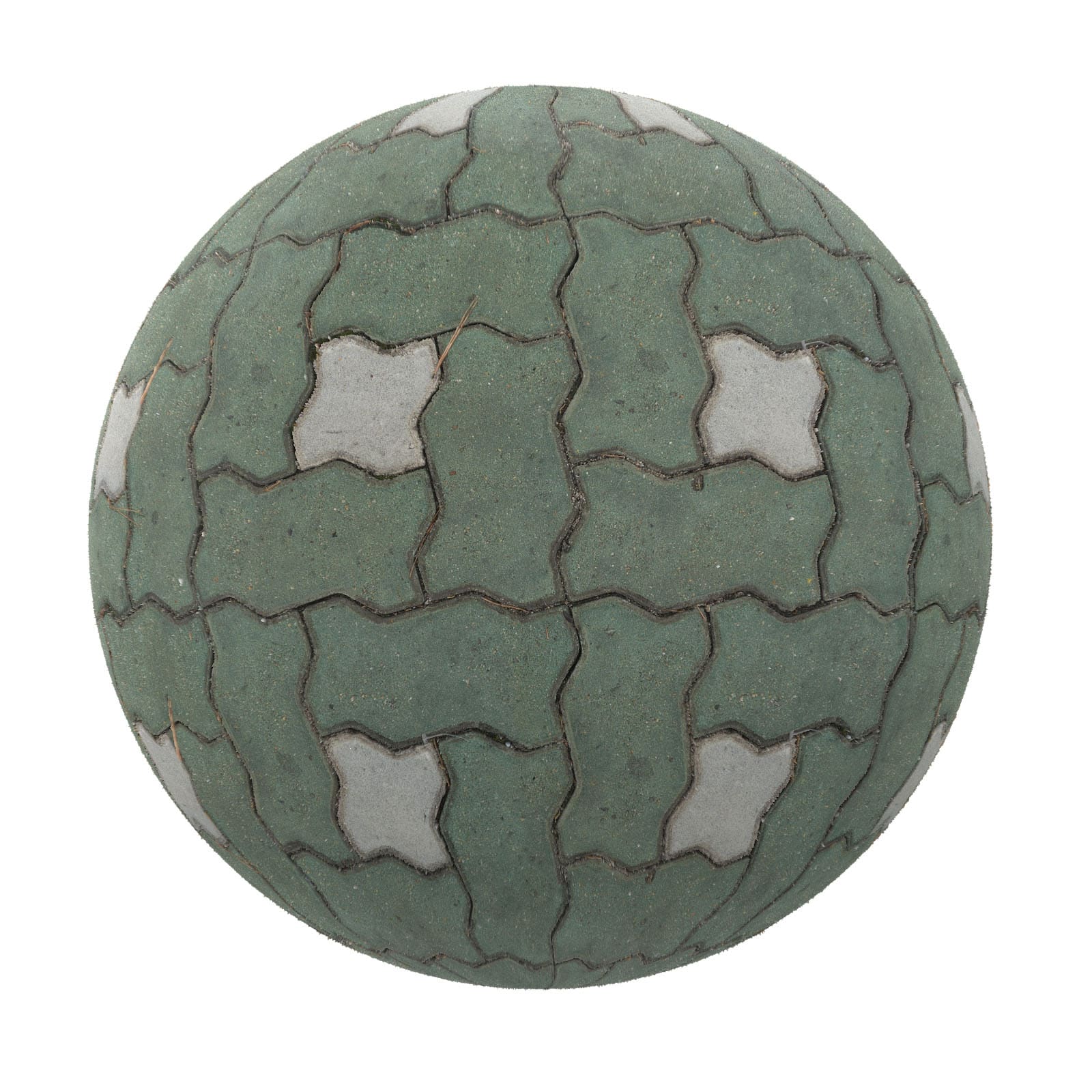 Green Concrete Pavement Pbr Texture