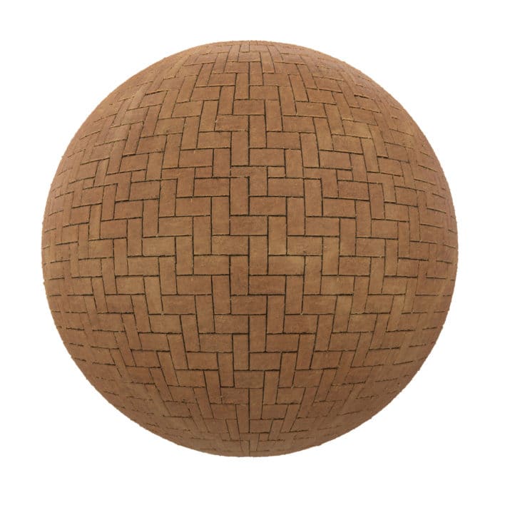 Orange Brick Pavement PBR Texture