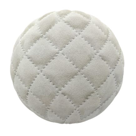 Quilted White Suede PBR Texture