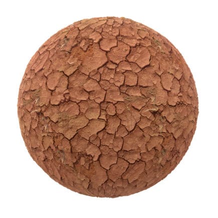 Red Dry Cracked Dirt PBR Texture