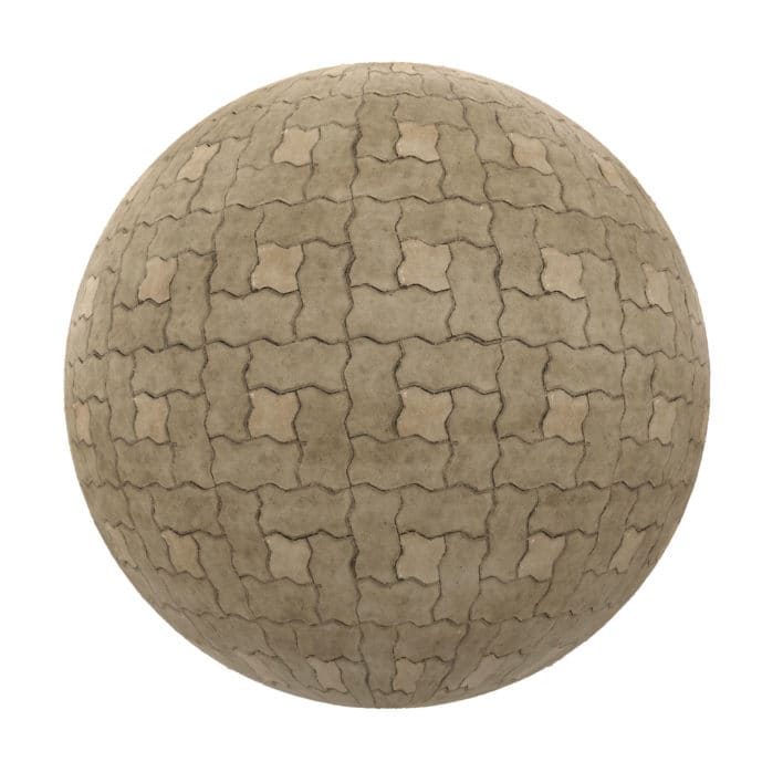 Yellow Concrete Pavement PBR Texture