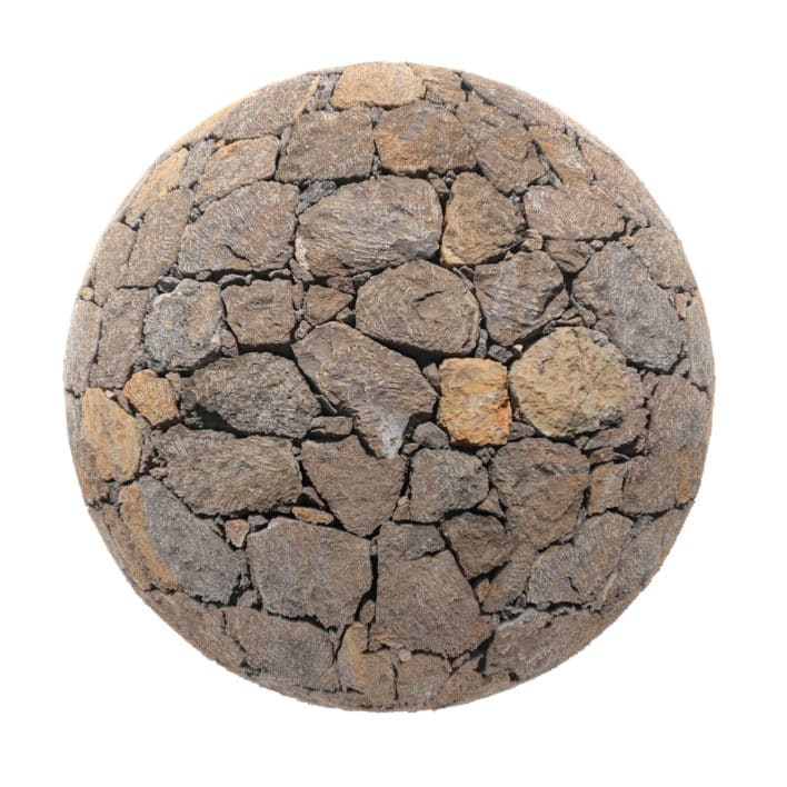 Yellow Stone Pavement PBR Texture