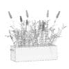 Flowers 3D Model in Wooden Box - Image 2