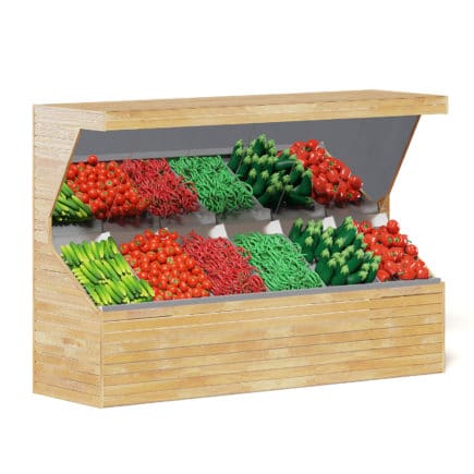 Market Shelf 3D Model - Vegetables