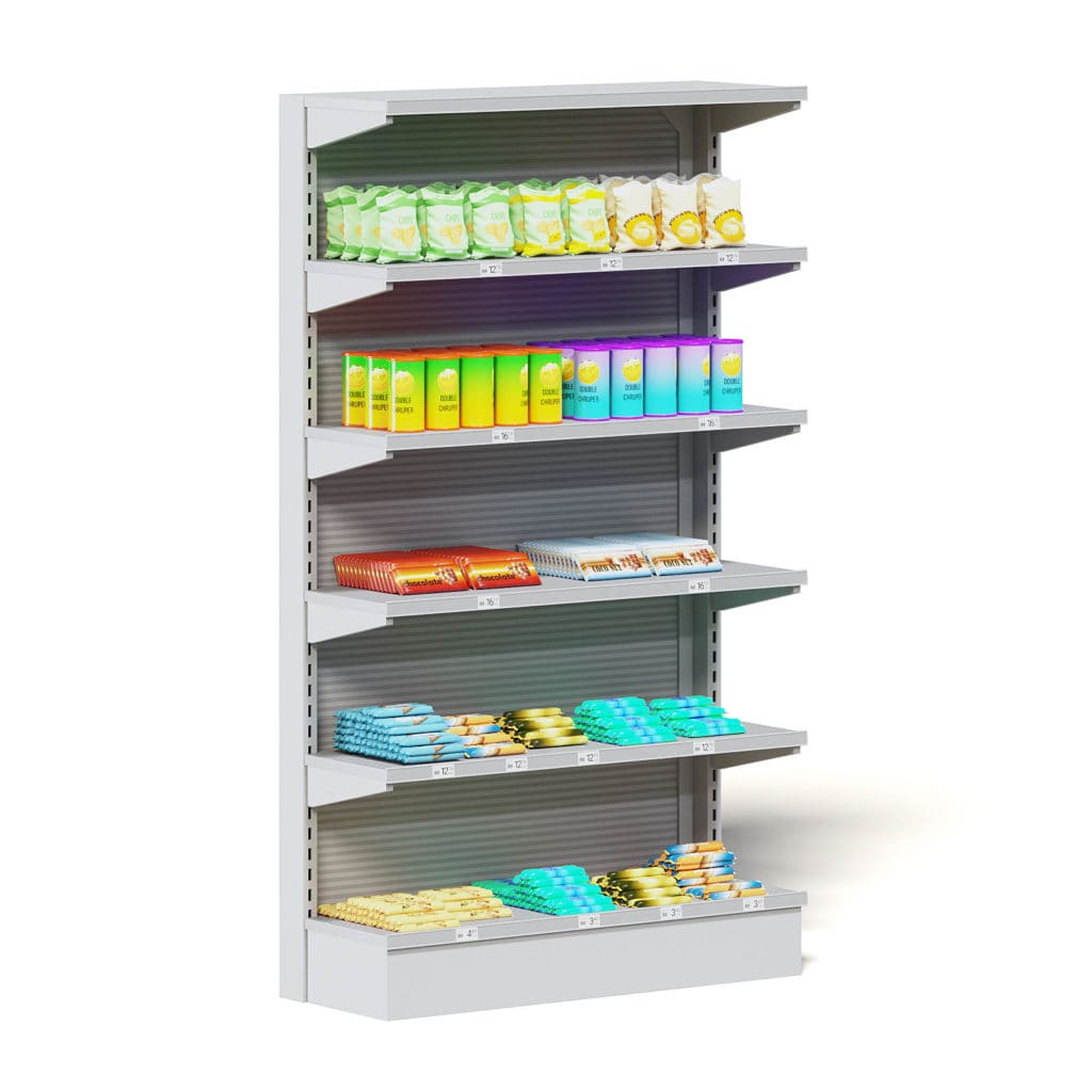 Market Shelf 3D Model Snacks