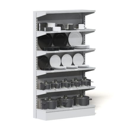 Market Shelf 3D Model - Plates and Pots