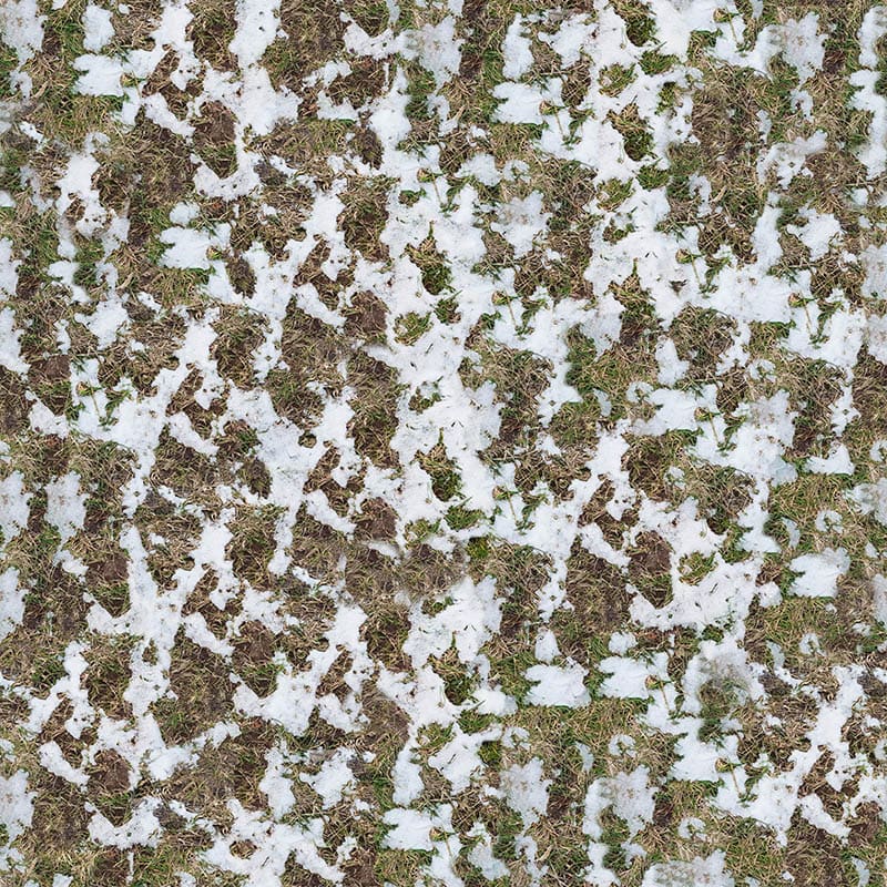 Snow Covering Grass PBR Texture