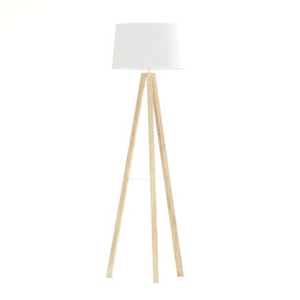 Wooden Floor Lamp 3D Model