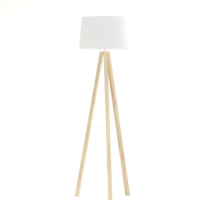 Wooden Floor Lamp 3D Model