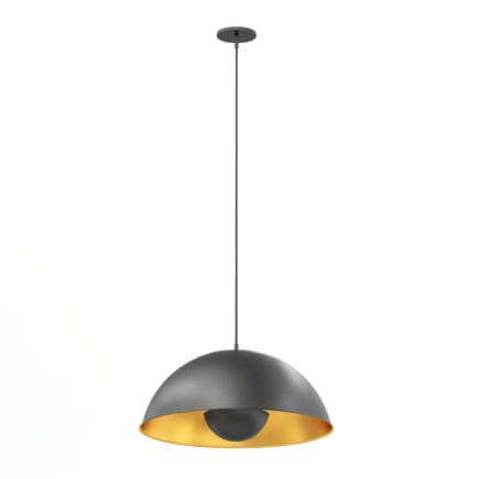 Black and Gold Hanging Lamp 3D Model