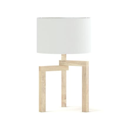 Wooden Table Lamp 3D Model