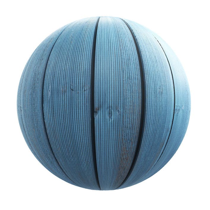Blue Wooden Planks PBR Texture