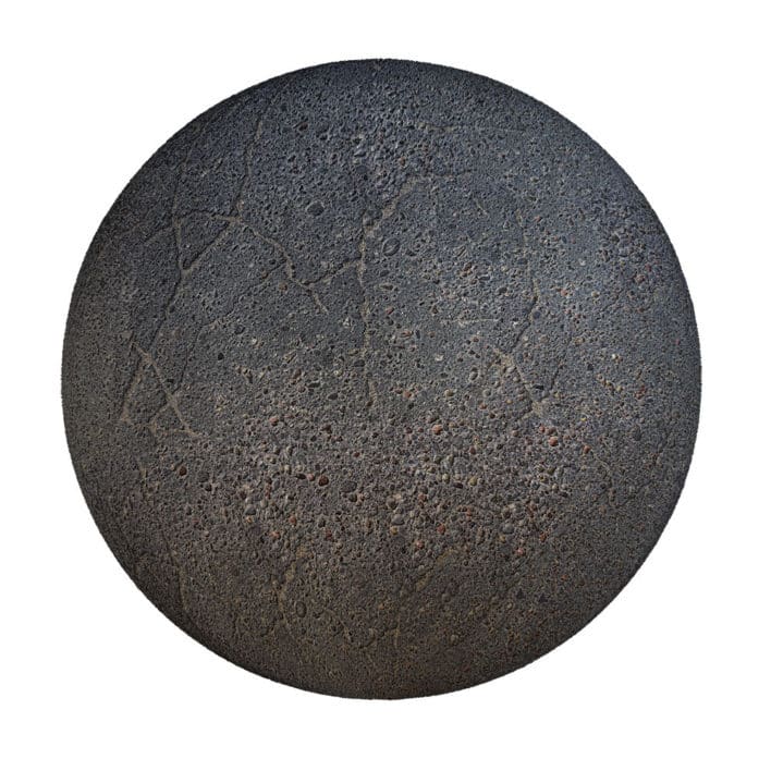 Cracked Black Asphalt PBR Texture