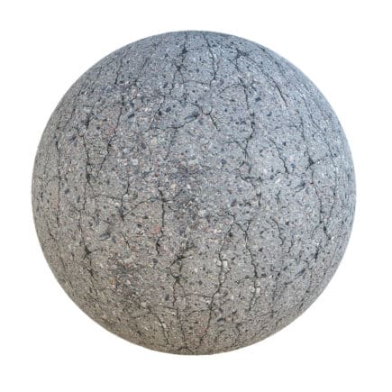 Cracked Grey Asphalt PBR Texture