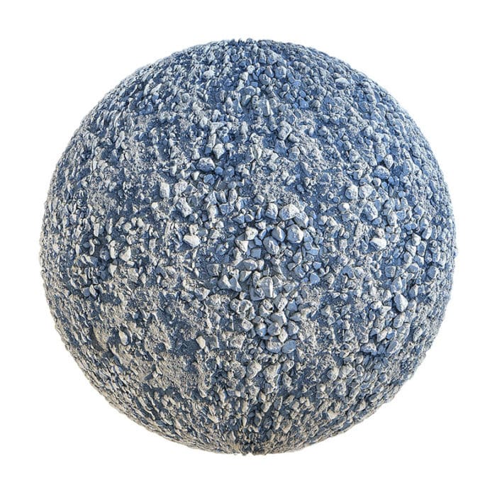 Grey Concrete with Rocks PBR Texture