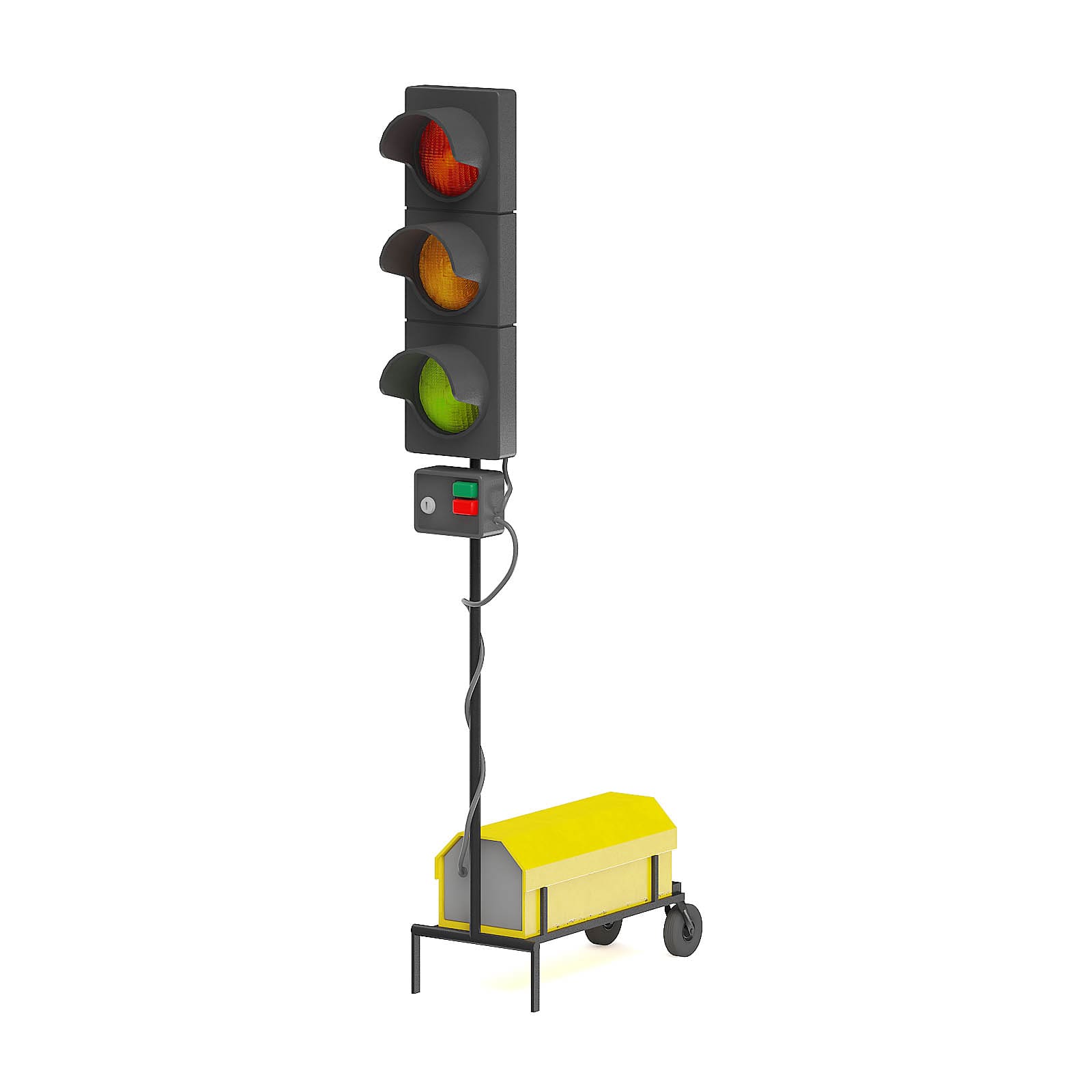 Portable Traffic Lights 3D Model