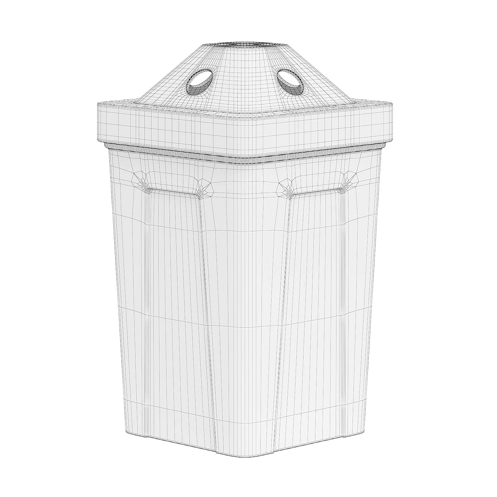 3d large trash container