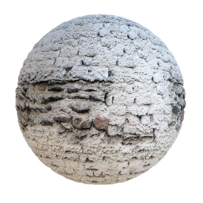 Damaged Brick Wall PBR Texture