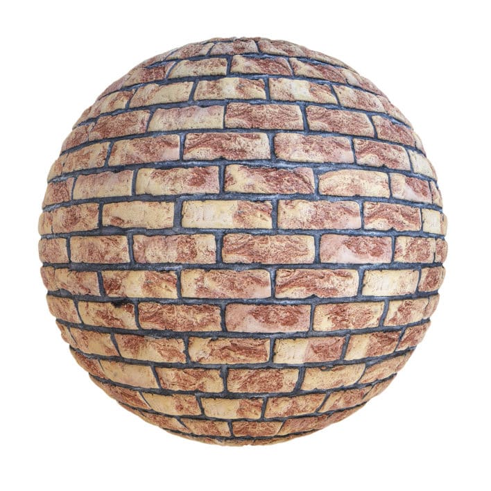 Orange Brick Wall PBR Texture