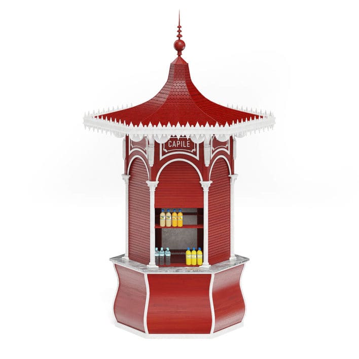 Red Kiosk 3D Model