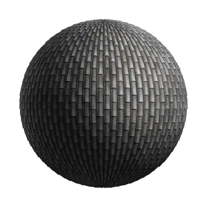 Black Ceramic Roof Roof PBR Texture PBR Texture