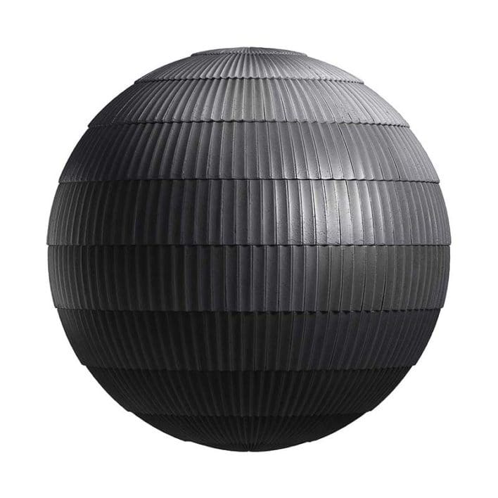 Black Ceramic Roof PBR Texture
