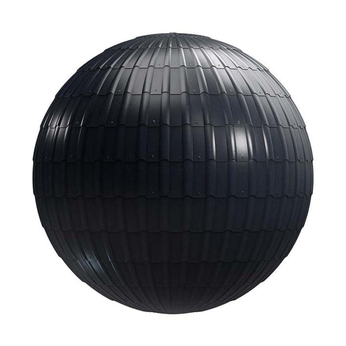 Black Metal Roof PBR Texture