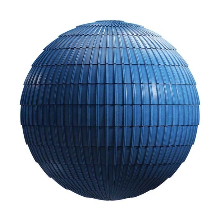 Blue Metal Roof PBR Texture