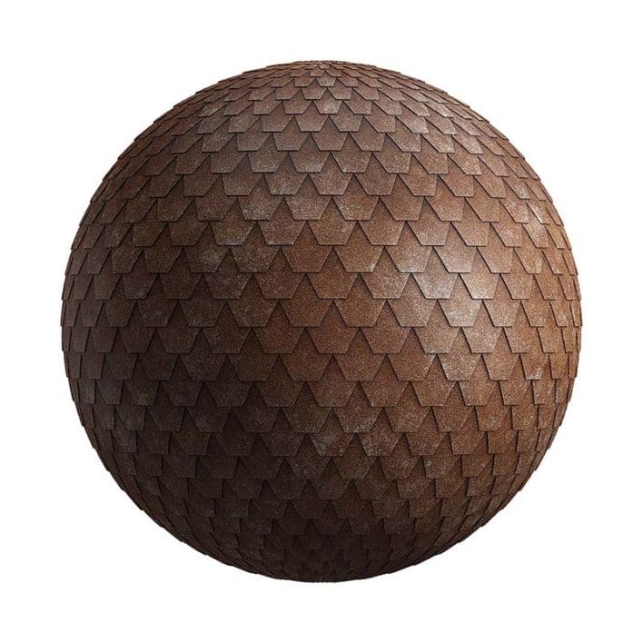 Brown Asphalt Shingle PBR Texture