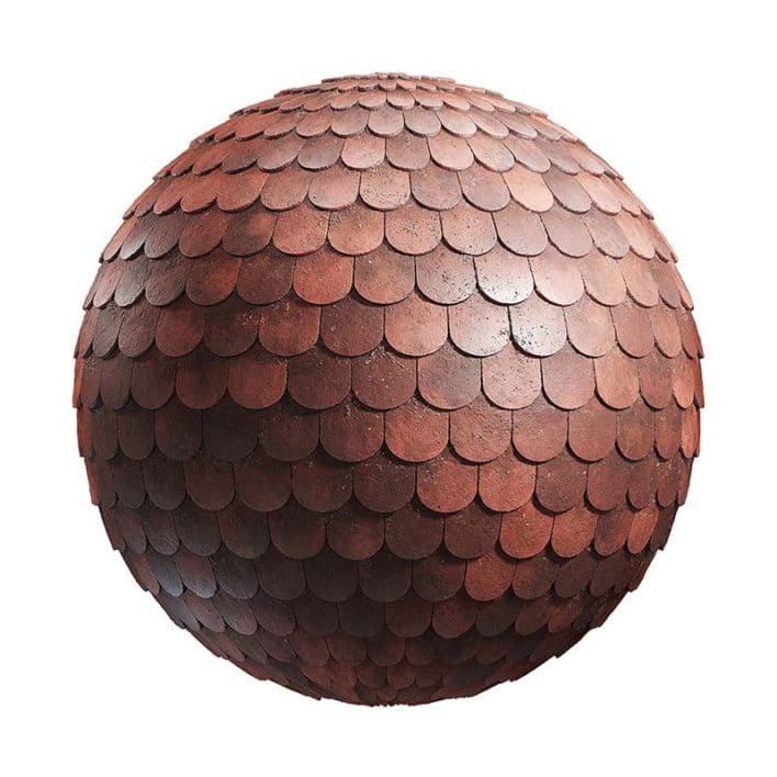 Brown Ceramic Roof PBR Texture