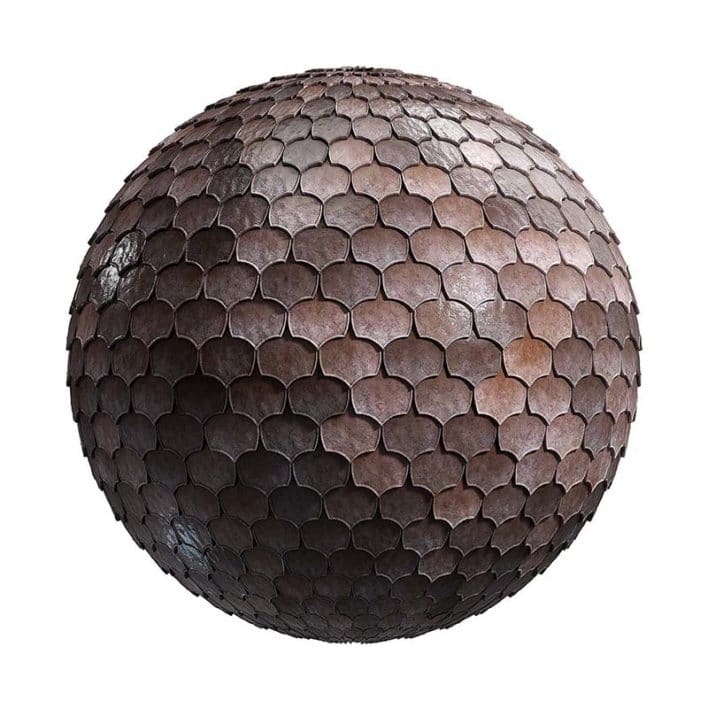 Brown Ceramic Roof PBR Texture