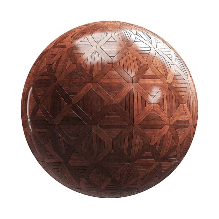 Dark Baroque Wood Parquet PBR Texture