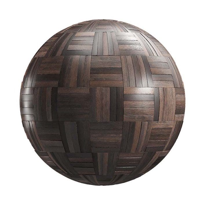 Dark Basket Wood Parquet PBR Texture
